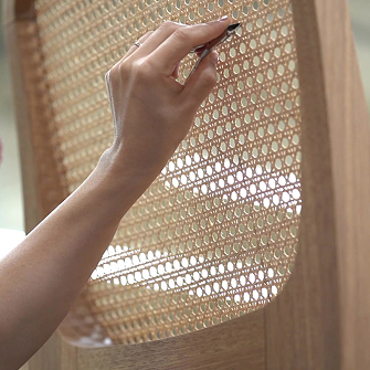 Woman handling a product Woman handling a product